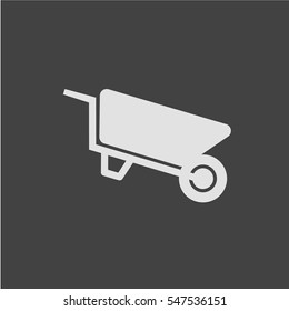 Wheelbarrow carts icon