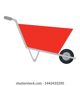 wheelbarrow construction tool isolated icon