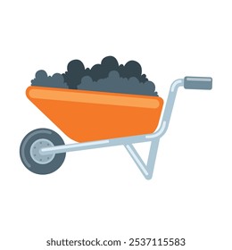 wheelbarrow construction tool isolated icon