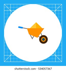 Wheelbarrow flat icon