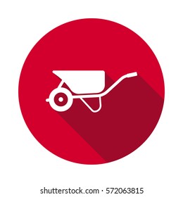 wheelbarrow flat icon