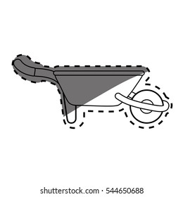 wheelbarrow gardening tool icon vector illustration graphic design