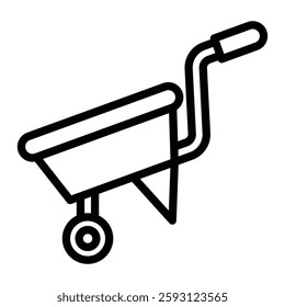 Wheelbarrow Glyph Icon Design For Personal nad Commercial Use