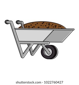 wheelbarrow with ground icon