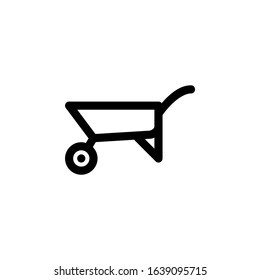Wheelbarrow, Hand Truck Equipment for Agriculture, Farming & Construction Icon
