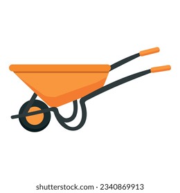 Wheelbarrow icon cartoon vector. Farm tool. Agriculture summer