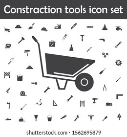 Wheelbarrow icon. Constraction tools icons universal set for web and mobile