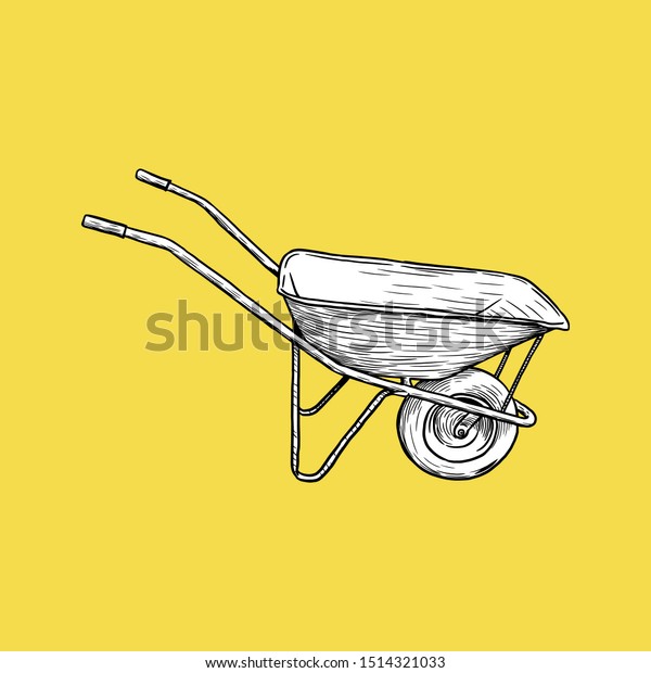 Wheelbarrow\
Icon. Construction Concept, Cartoon of Sickle Vector Icon for Web\
Design Isolated on White Background -\
Vector