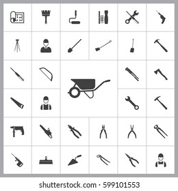 wheelbarrow icon. Construction icons universal set for web and mobile