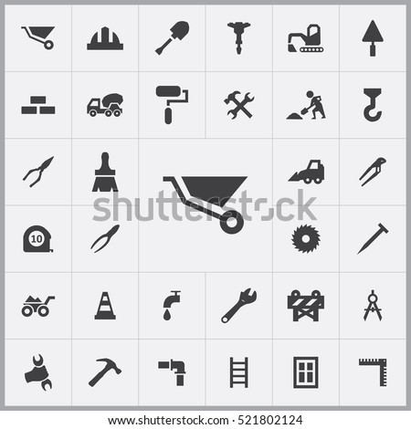 wheelbarrow icon. construction icons universal set for web and mobile