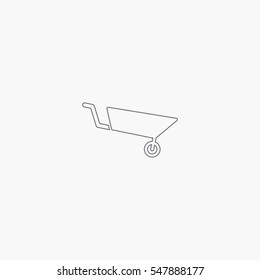 wheelbarrow icon design