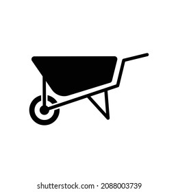 Wheelbarrow icon design isolated on white background