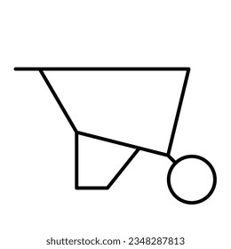 Wheelbarrow Icon Design For Personal And Comercial Use