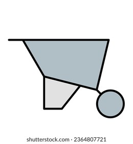 Wheelbarrow Icon Design For Personal And Comercial Use