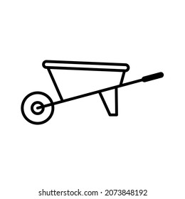 Wheelbarrow icon design template illustration vector