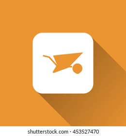 wheelbarrow icon. flat design