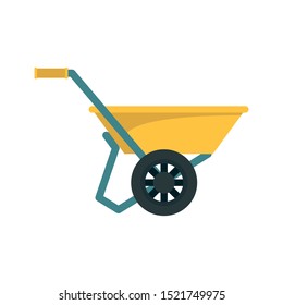 Wheelbarrow icon. Flat illustration of wheelbarrow vector icon for web design