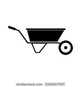 Schubkarren-Symbol auf Hintergrund