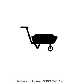 wheelbarrow icon illustration isolated white background