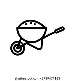 Wheelbarrow icon illustration vector design template