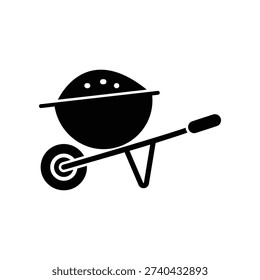 Wheelbarrow icon illustration vector design template