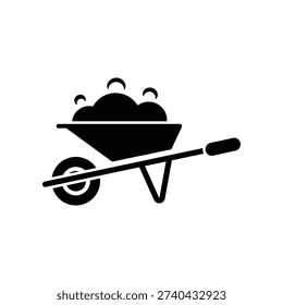 Wheelbarrow icon illustration vector design template