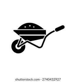 Wheelbarrow icon illustration vector design template