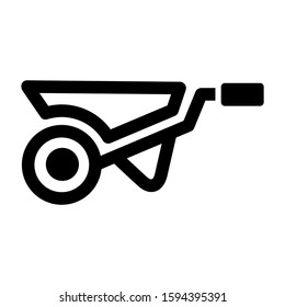 wheelbarrow icon isolated sign symbol vector illustration - high quality black style vector icons
