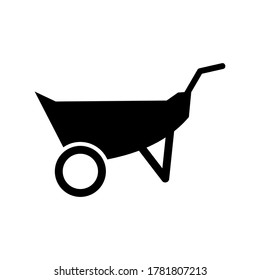 Wheelbarrow icon or logo isolated sign symbol vector illustration - high quality black style vector icons
