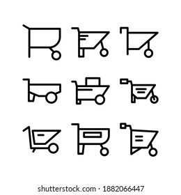 Wheelbarrow icon or logo isolated sign symbol vector illustration - Collection of high quality black style vector icons
