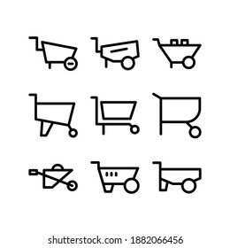 Wheelbarrow icon or logo isolated sign symbol vector illustration - Collection of high quality black style vector icons
