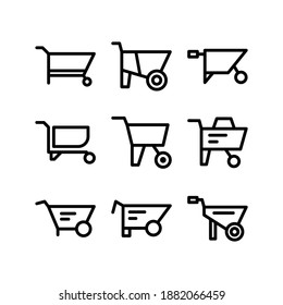 Wheelbarrow icon or logo isolated sign symbol vector illustration - Collection of high quality black style vector icons
