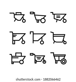 Wheelbarrow icon or logo isolated sign symbol vector illustration - Collection of high quality black style vector icons
