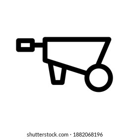 Wheelbarrow icon or logo isolated sign symbol vector illustration - high quality black style vector icons
