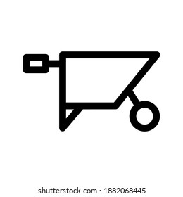 Wheelbarrow icon or logo isolated sign symbol vector illustration - high quality black style vector icons
