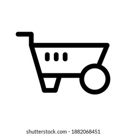Wheelbarrow icon or logo isolated sign symbol vector illustration - high quality black style vector icons

