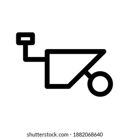 Wheelbarrow icon or logo isolated sign symbol vector illustration - high quality black style vector icons
