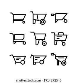 Wheelbarrow icon or logo isolated sign symbol vector illustration - Collection of high quality black style vector icons
