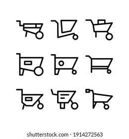 Wheelbarrow icon or logo isolated sign symbol vector illustration - Collection of high quality black style vector icons
