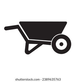 plantilla de diseño vectorial del logotipo del icono de carretilla
