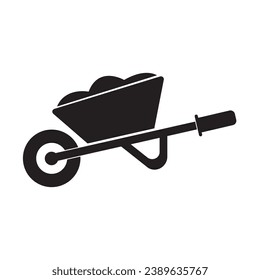 plantilla de diseño vectorial del logotipo del icono de carretilla
