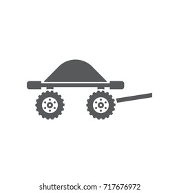 Wheelbarrow Icon on the white background