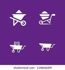 wheelbarrow icon set. wheelbarrow vector icon for graphic design and web