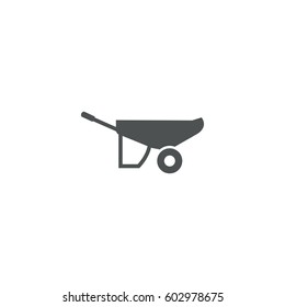 wheelbarrow icon. sign design