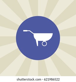 wheelbarrow icon. sign design. background