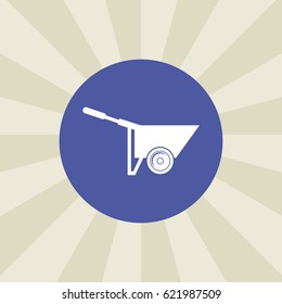 wheelbarrow icon. sign design. background