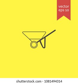 wheelbarrow. wheelbarrow icon. sign design. Vector EPS 10