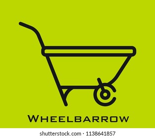 Wheelbarrow icon signs
