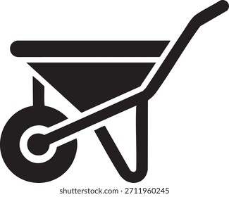 Diseño de Vector de silueta de icono de carretilla