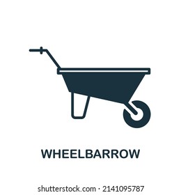 Wheelbarrow icon. Simple element from construction collection. Creative Wheelbarrow icon for web design, templates, infographics and more